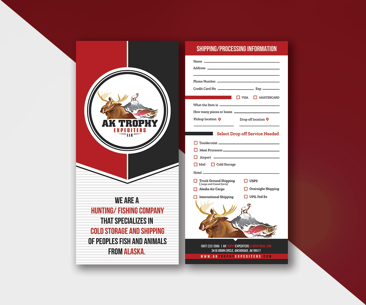 Flyer Design by JK18 for AK Trophy Expediters LLC | Design #19971379