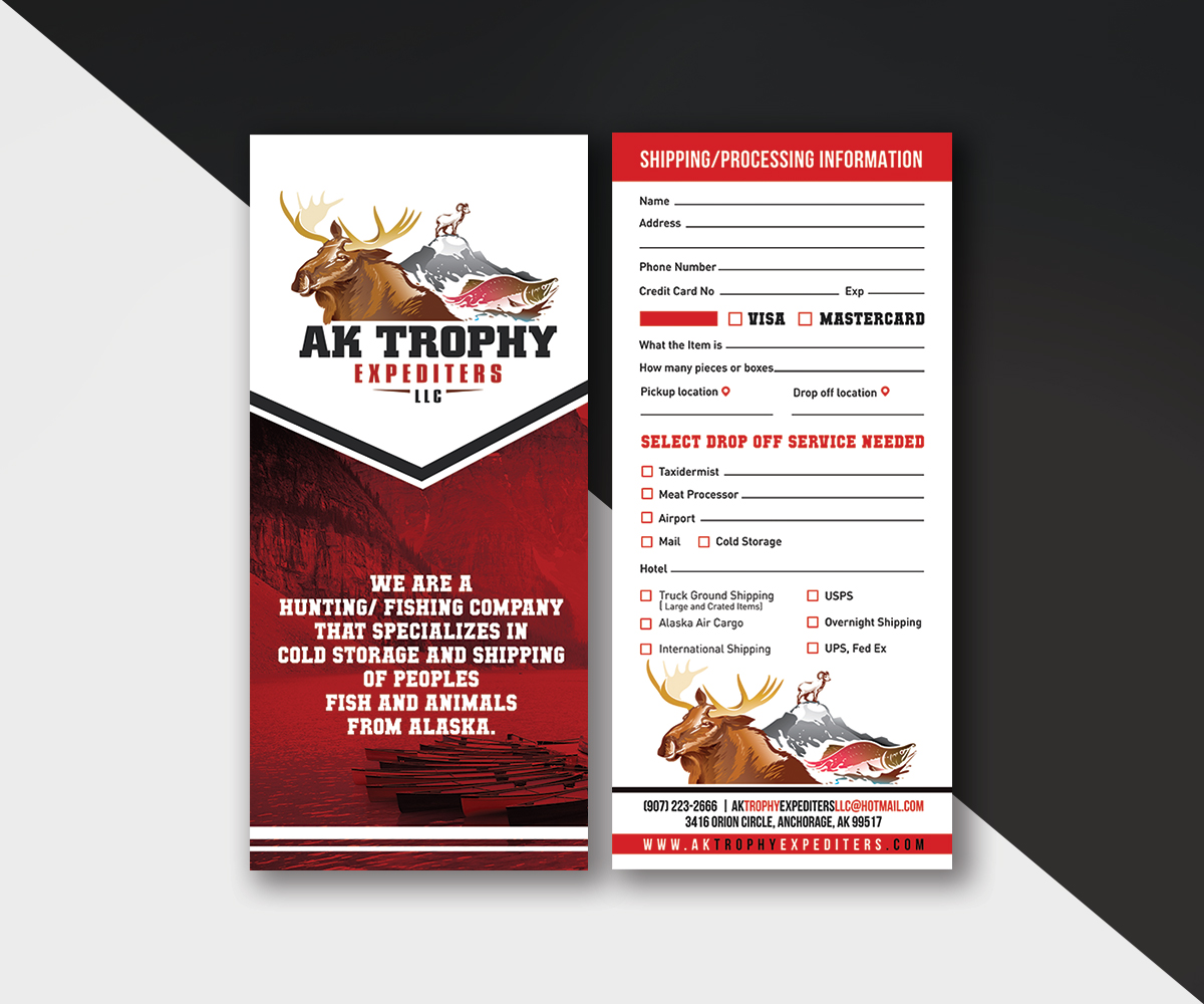 Flyer Design by JK18 for AK Trophy Expediters LLC | Design #19977778