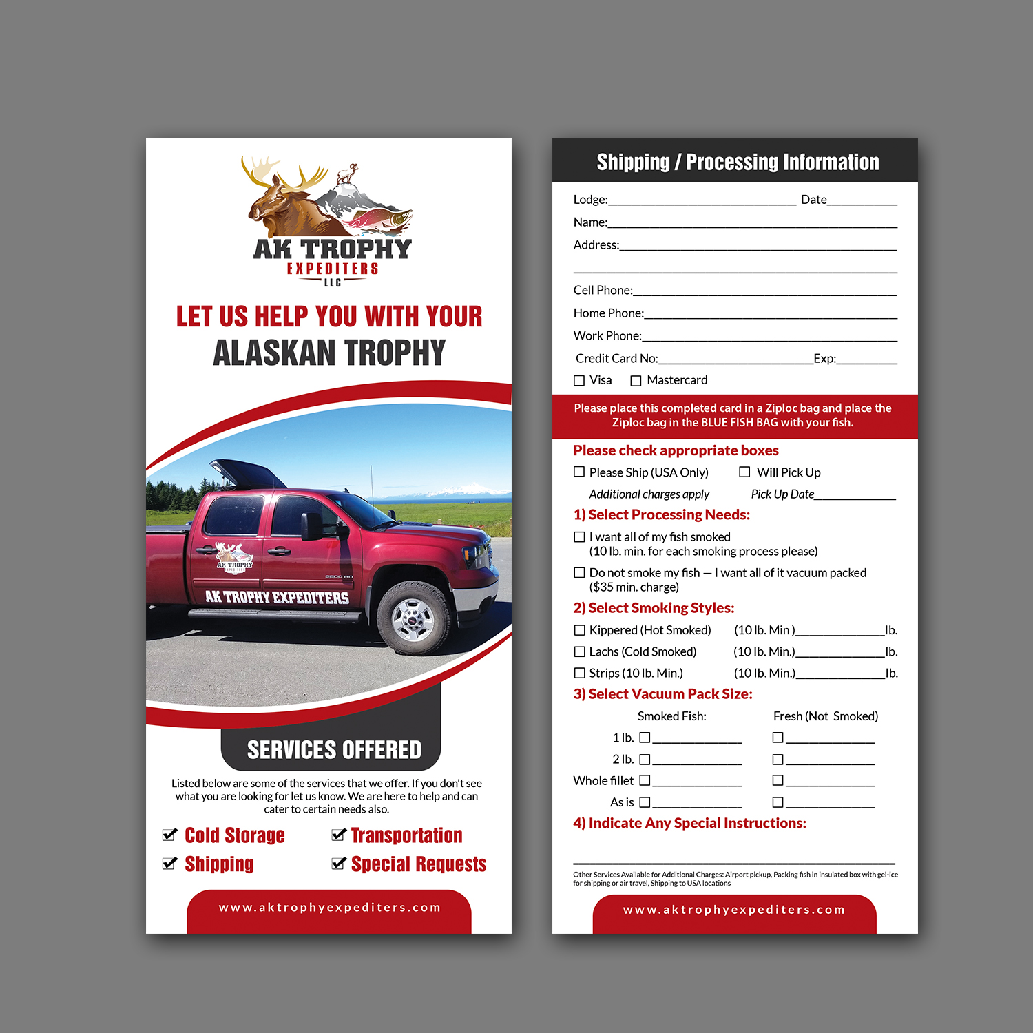 Flyer Design by aspiremedia for AK Trophy Expediters LLC | Design #19965870