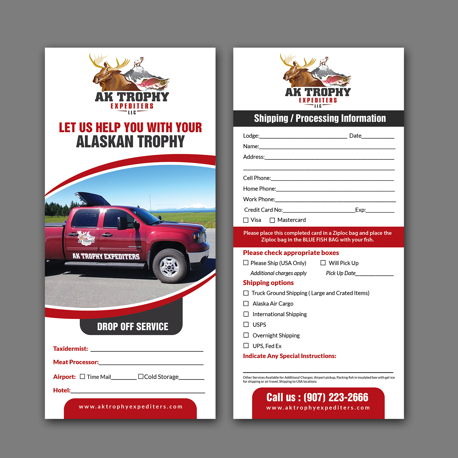 Flyer Design by aspiremedia for AK Trophy Expediters LLC | Design #19968763