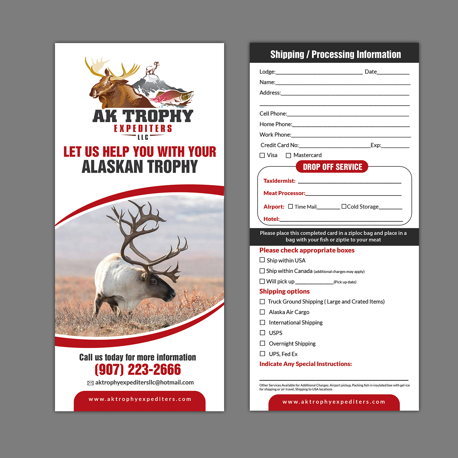 Flyer Design by aspiremedia for AK Trophy Expediters LLC | Design #19969837