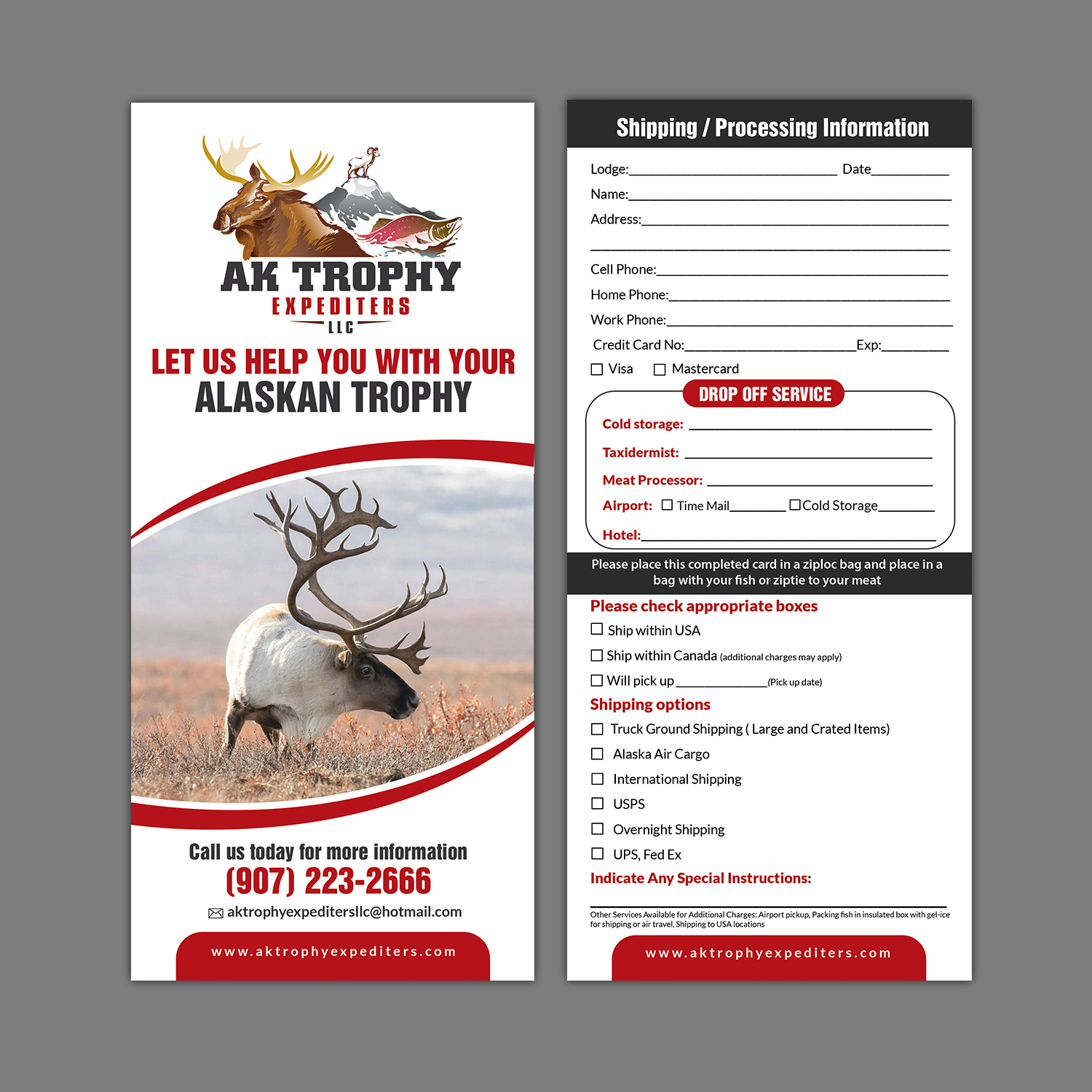 Flyer Design by aspiremedia for AK Trophy Expediters LLC | Design #19969875