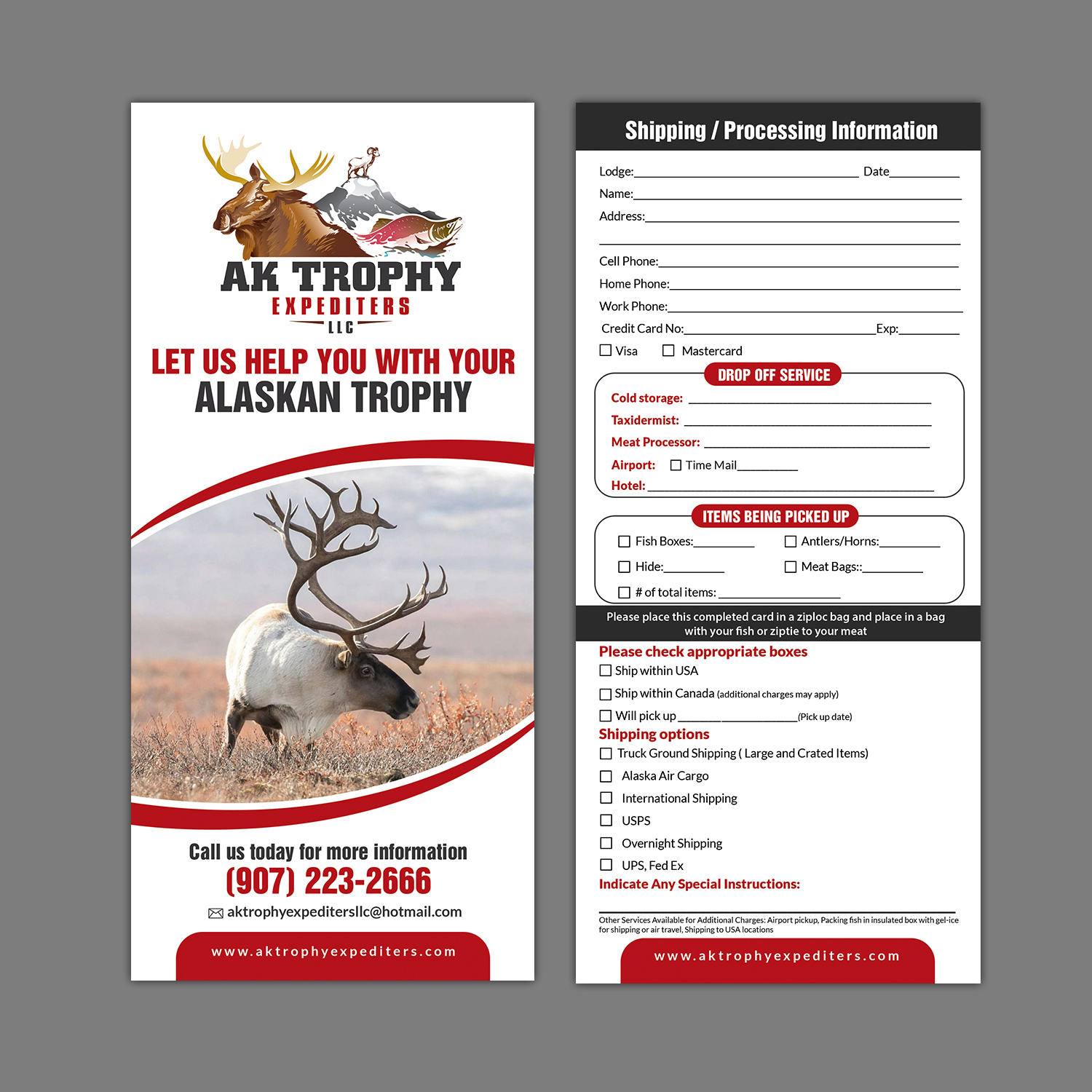 Design de Flyer par aspiremedia pour AK Trophy Expediters LLC | Design #19970003
