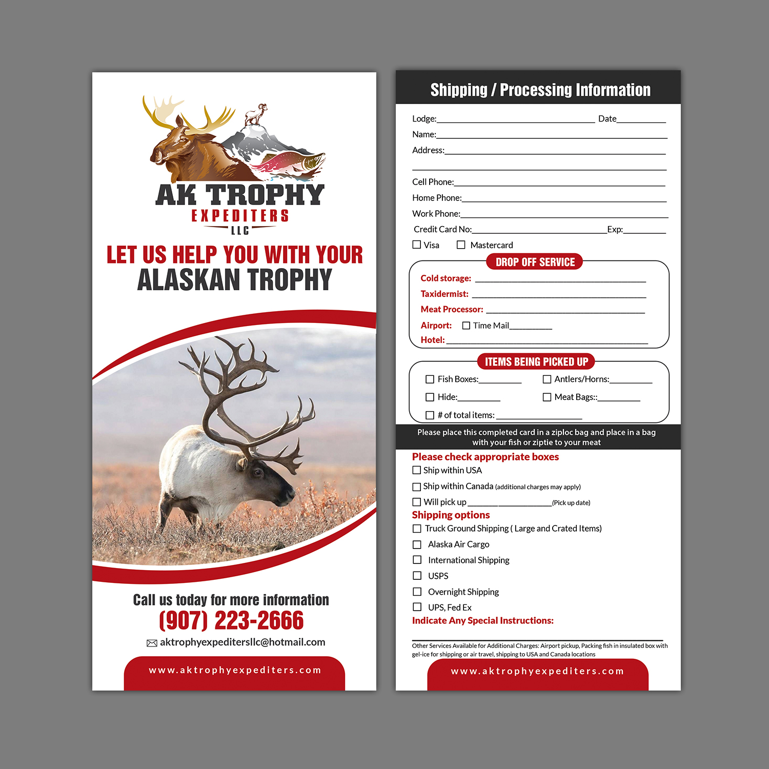 Design de Flyer par aspiremedia pour AK Trophy Expediters LLC | Design #19970042