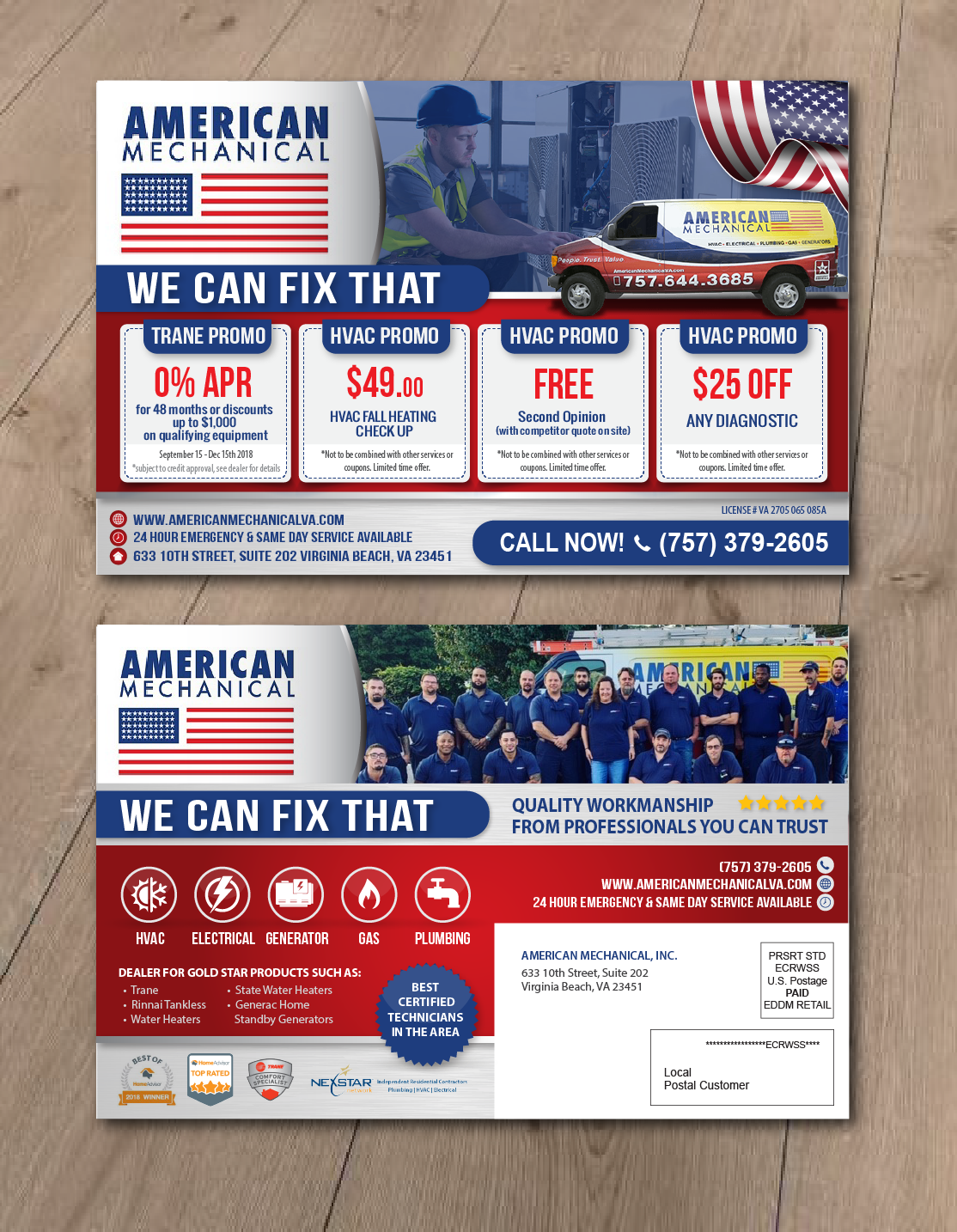 Flyer-Design von alex989 für American Mechanical | Design #20011032