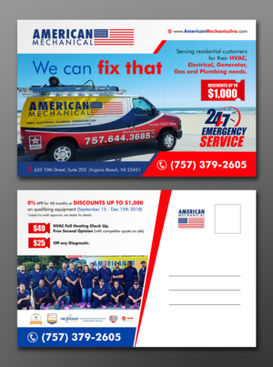 American Mechanical Fall HVAC Promotion | Flyer-Design von ecorokerz