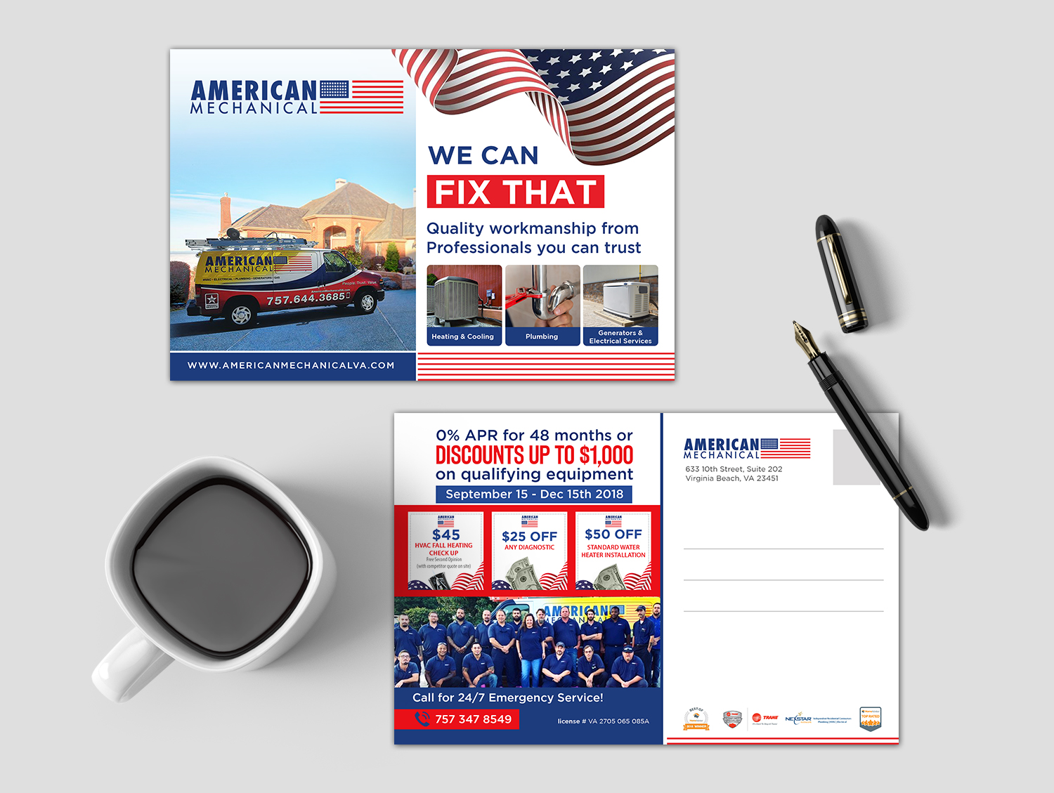Flyer Design by GraphicsGuru for American Mechanical | Design #19974515