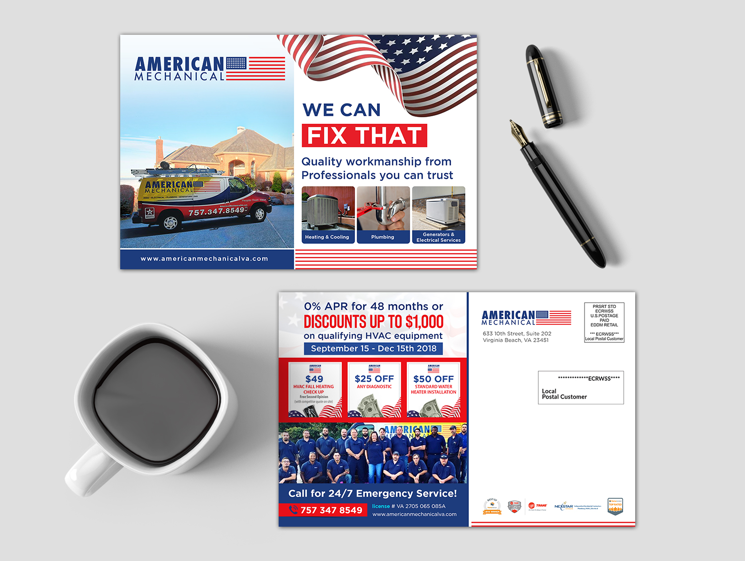 Diseño de Flyer por GraphicsGuru para American Mechanical | Diseño #19988061