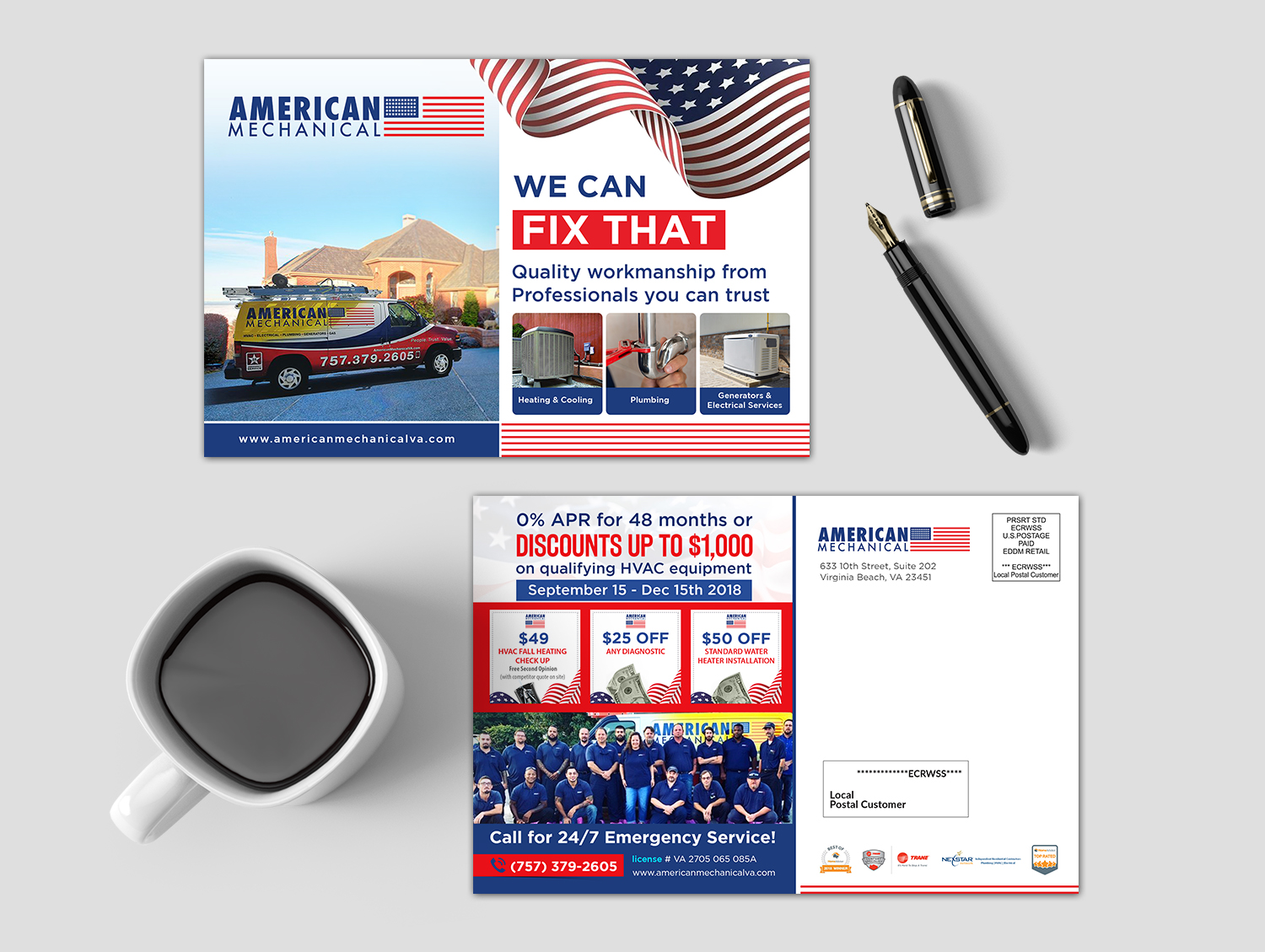 Flyer Design by GraphicsGuru for American Mechanical | Design #19997437