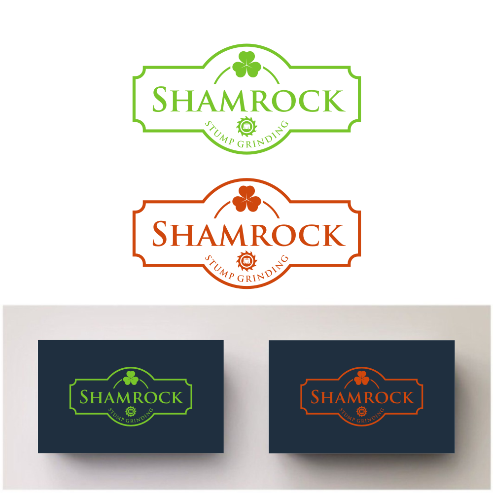 Logo Design by south door for Shamrock Stump Grinding | Design #19969619