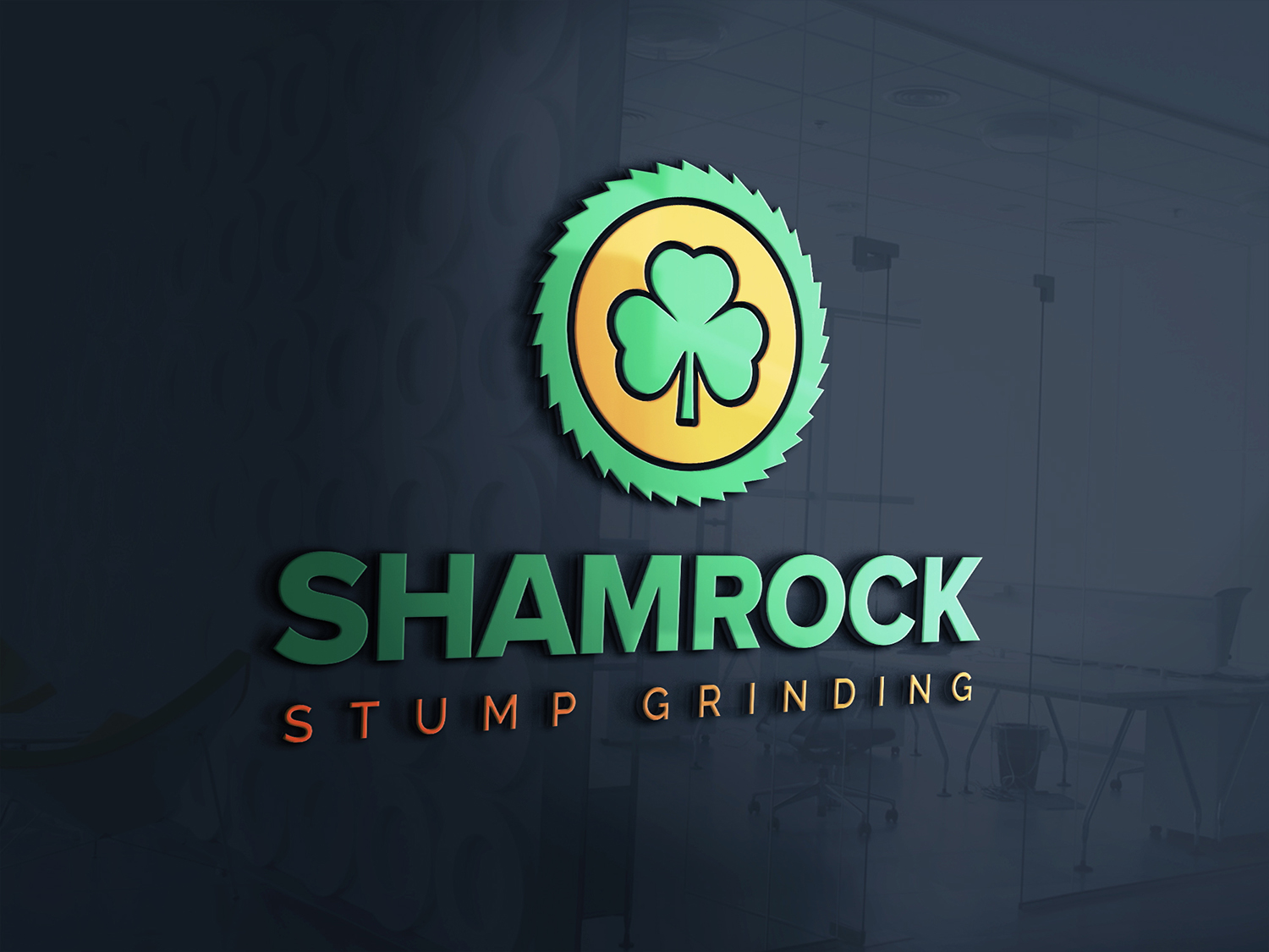 Logo Design by Maximilian.Design for Shamrock Stump Grinding | Design #19970081