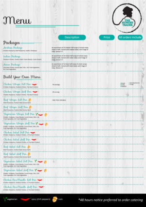 Menu Design by Parul for The Next Idea | Design: #19982126