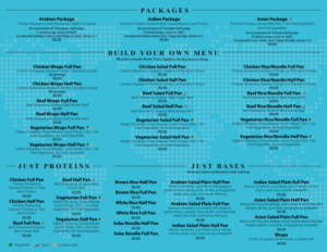 Restaurant Catering Menu - The Hungry Trader | Menu Design by eleven