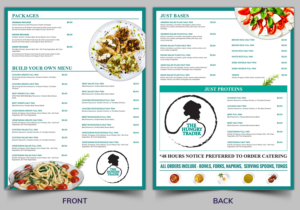 Restaurant Catering Menu - The Hungry Trader | Menu Design by SAI DESIGNS
