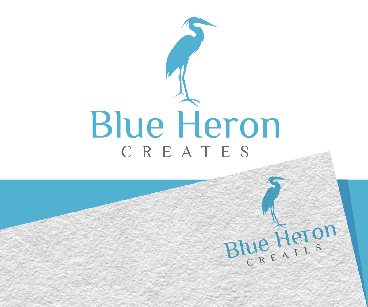 Logo Design by Jay Design for Blue Heron Creates | Design #19975762