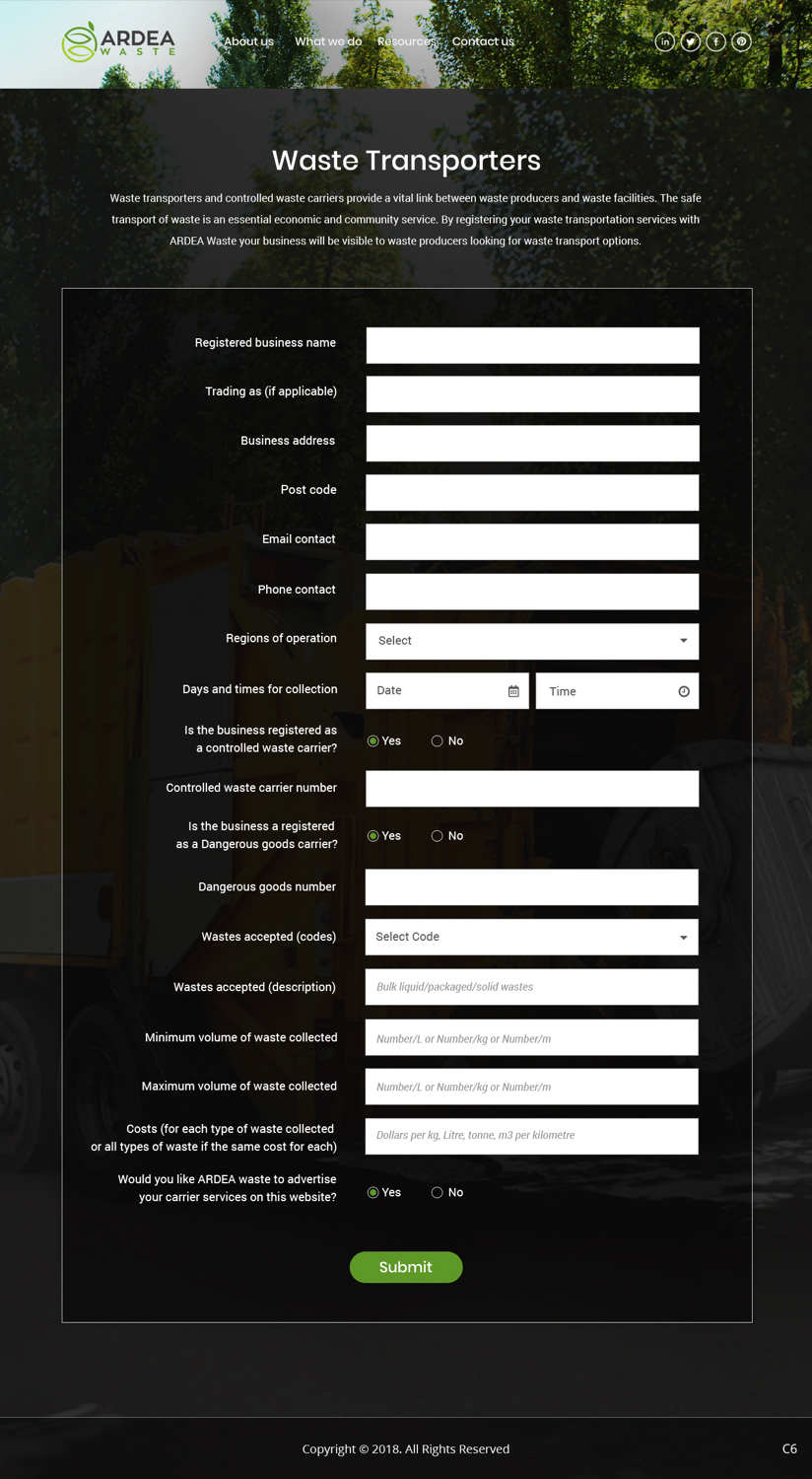 Web Design by pb for Ardea Environment | Design #20083344