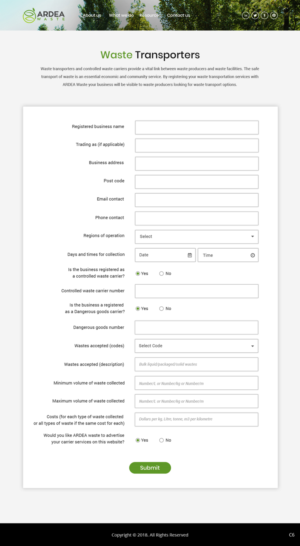 Web Design par pb pour Ardea Environment | Design : #20083346