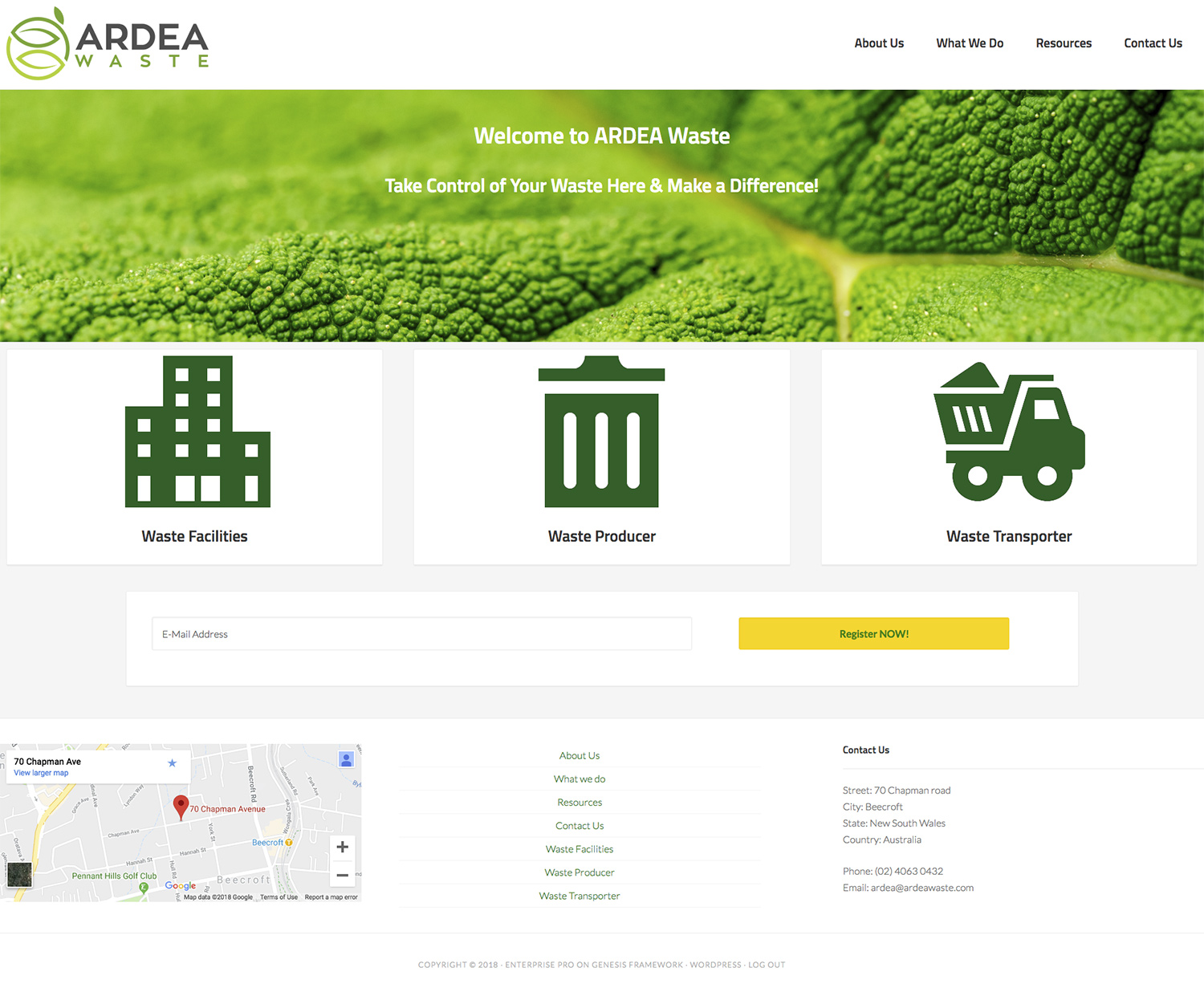 Web Design by GlobalCoastDesigns for Ardea Environment | Design #19978205
