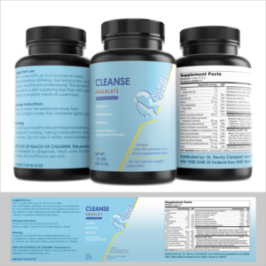 SUPPLEMENT BOTTLE LABEL: CAMPBELL | Label Design by SAI DESIGNS