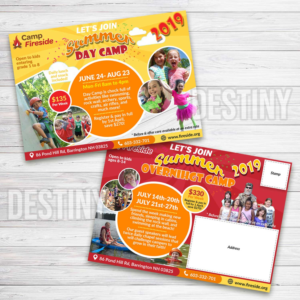 Camp Fireside 2019 Summer Camp Postcard | Schreibwaren-Design von DA.