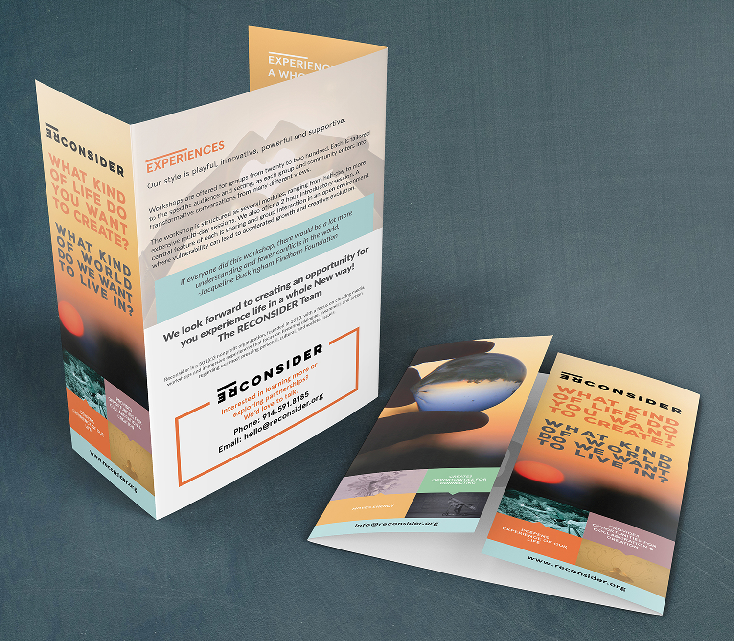 Brochure Design by Deziners Zone for Reconsider | Design #19977308