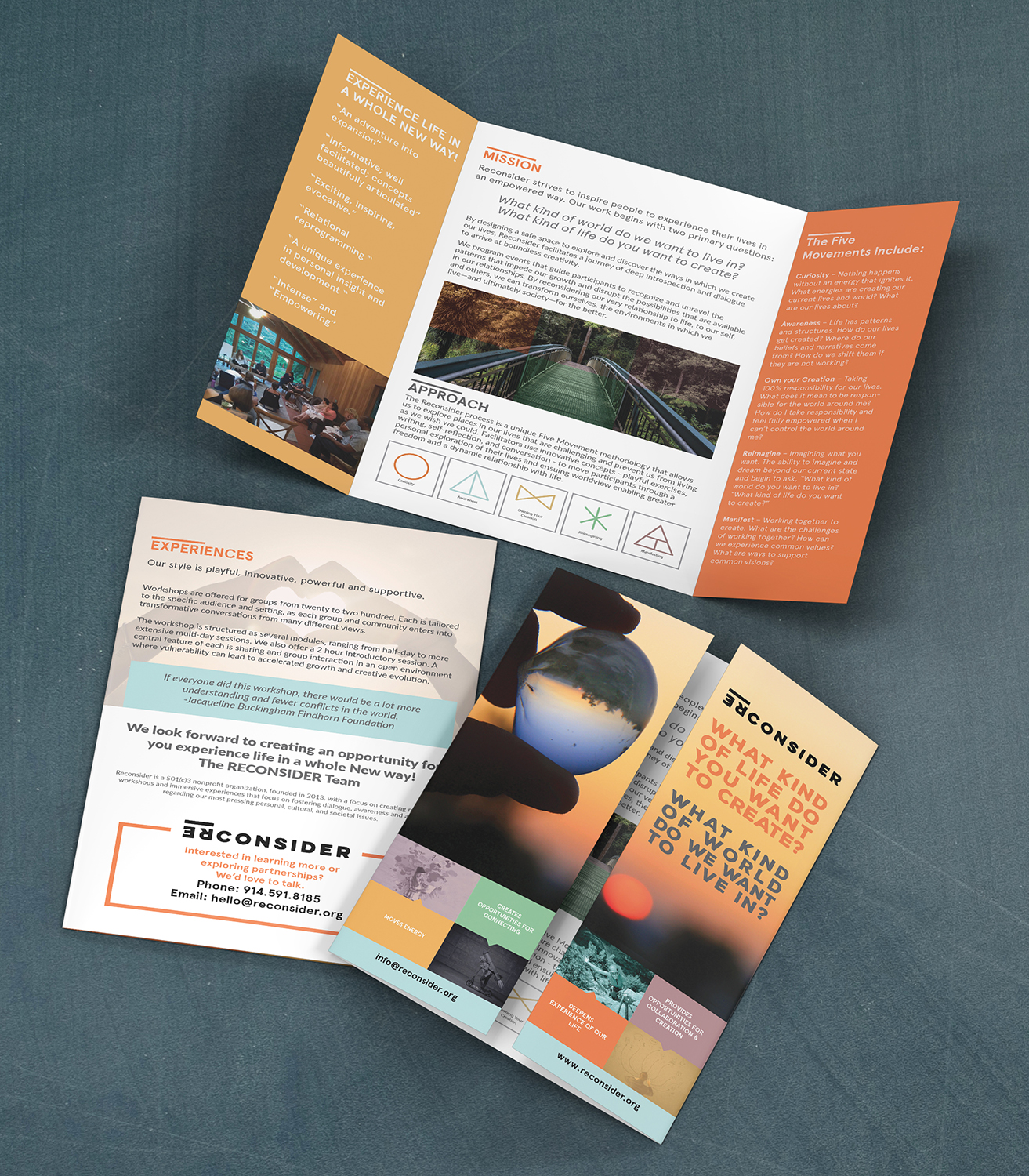 Brochure Design by Deziners Zone for Reconsider | Design #19977309