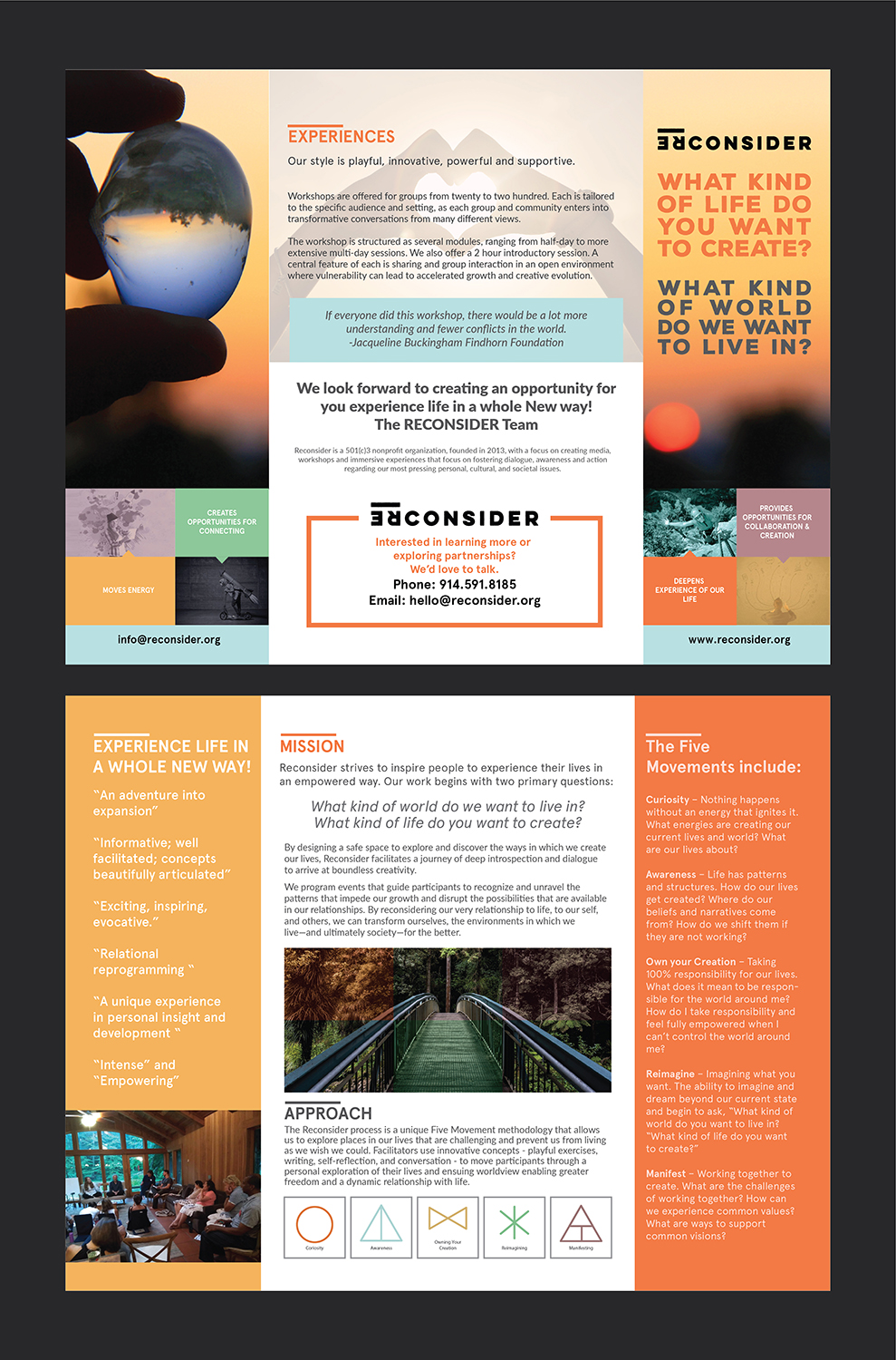 Brochure Design by Deziners Zone for Reconsider | Design #19977311