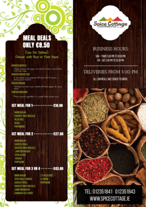 Indian Takeaway Menu -  | Flyer Design by Bread and Coffee Design