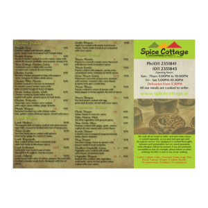 Indian Takeaway Menu -  | Flyer Design by Skybluedesignstudio