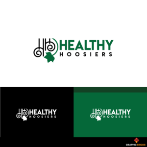 'HH' inside of a tulip tree leaf or incorporated with the leaf in some manner.  Also a separate piece-just the words 'Healthy Hoosiers'. | Logo Design by Graphic Bricks