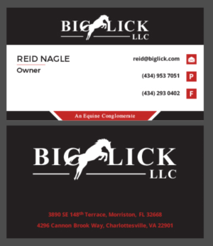 Visitenkarten-Design von hvdesigns für Big Lick LLC | Design: #20003592