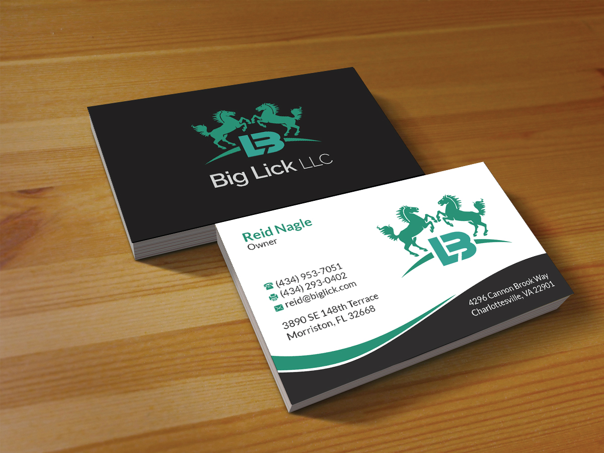 Business Card Design by Creations Box 2015 for Big Lick LLC | Design #20022770