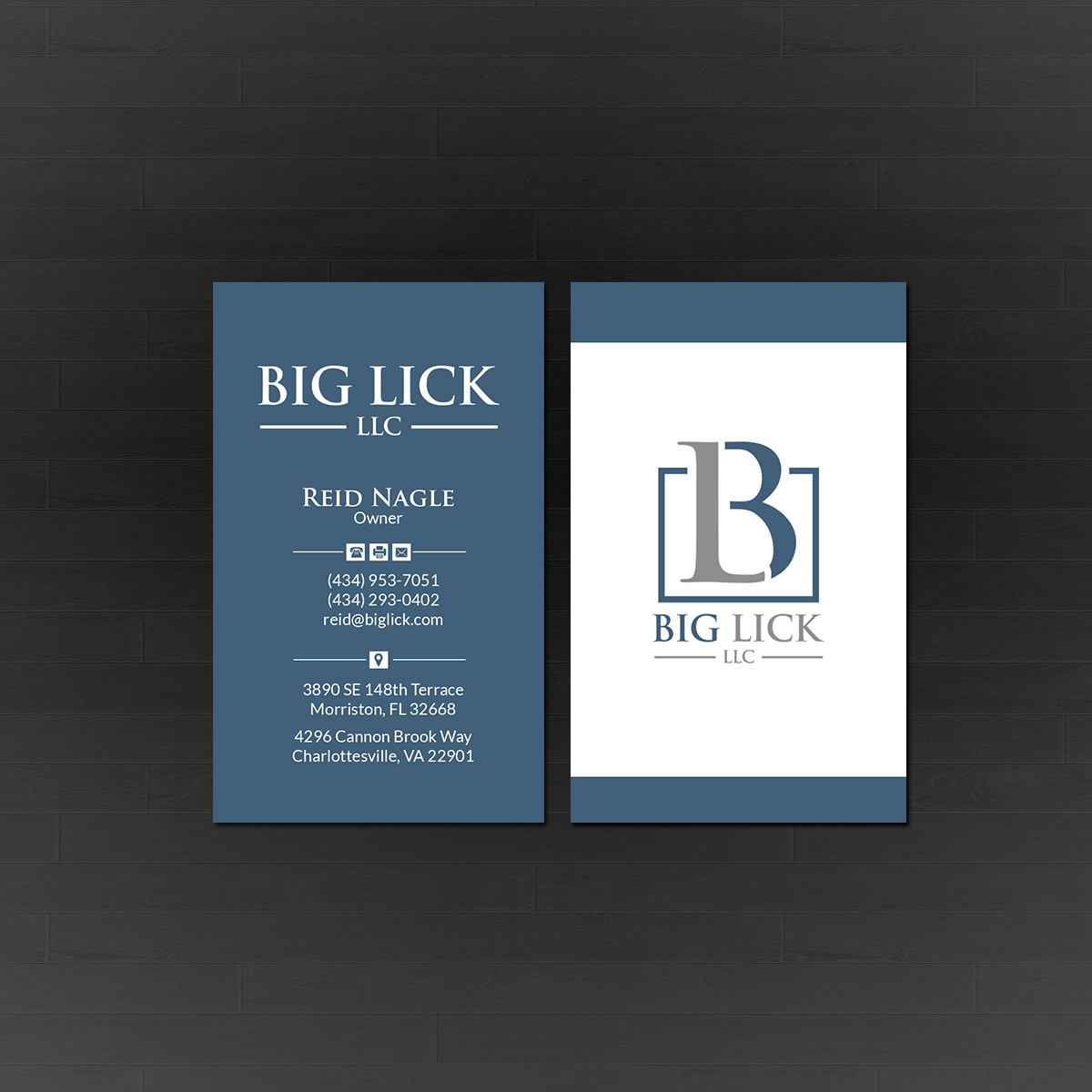 Design de Carte de Visite par Creations Box 2015 pour Big Lick LLC | Design #20023531