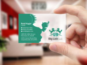 Diseño de Tarjeta de Presentación por Creations Box 2015 para Big Lick LLC | Diseño: #20023532