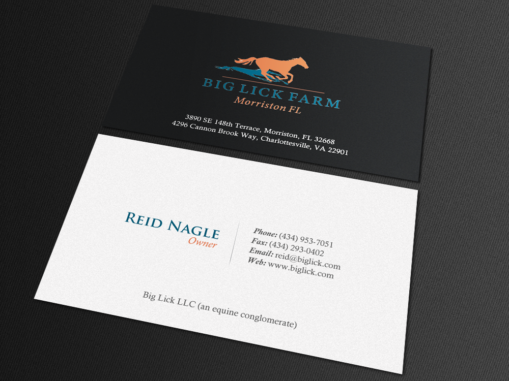 Business Card Design by chandrayaan.creative for Big Lick LLC | Design #19983989