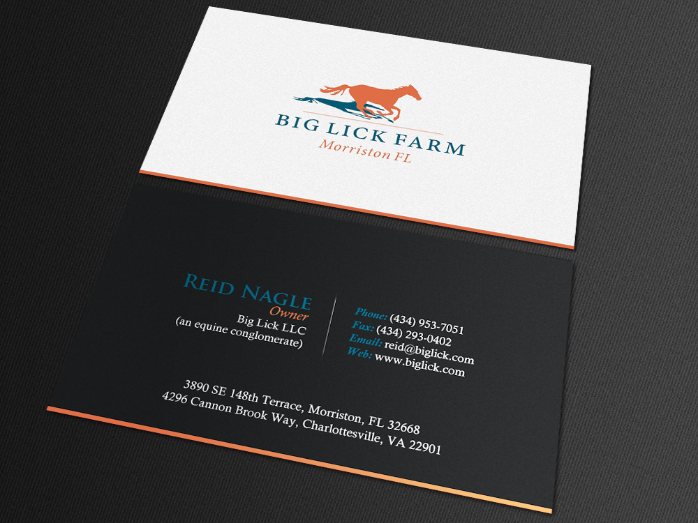 Business Card Design by chandrayaan.creative for Big Lick LLC | Design #19983991