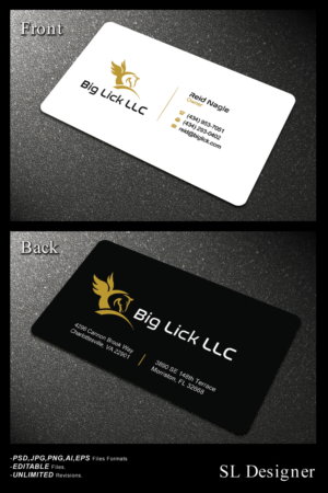 Visitenkarten-Design von SL Designer für Big Lick LLC | Design: #20019076