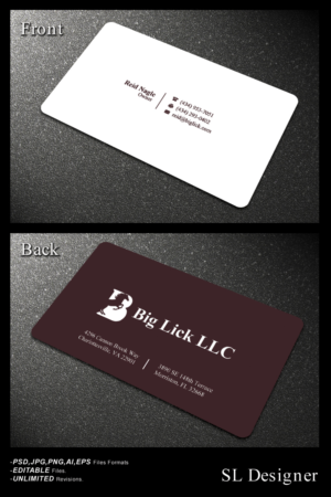 Visitenkarten-Design von SL Designer für Big Lick LLC | Design: #20019093