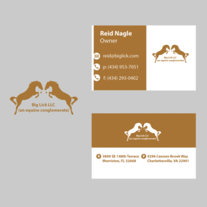 Business Card Design by MOMEN ELKASHIF for Big Lick LLC | Design #20025314