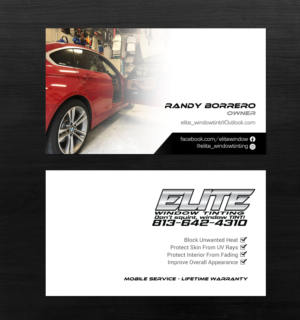 Visitenkarten-Design von chandrayaan.creative für Elite Window Tinting | Design: #19982538