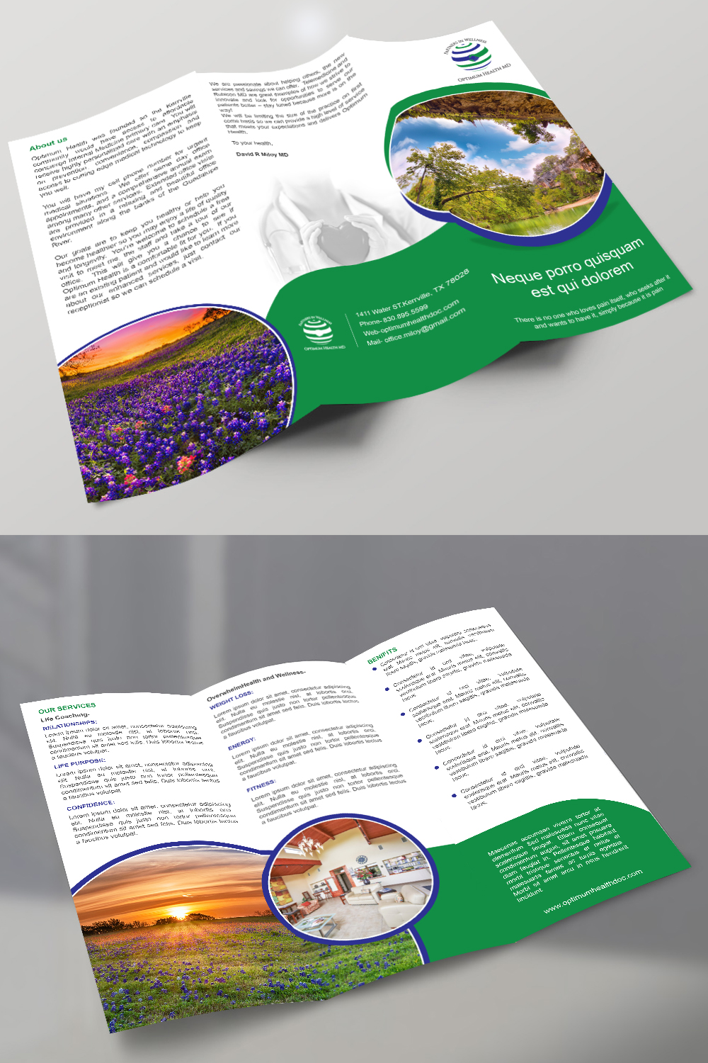 Diseño de Brochure por debdesign para Optimum Health | Diseño #19992594