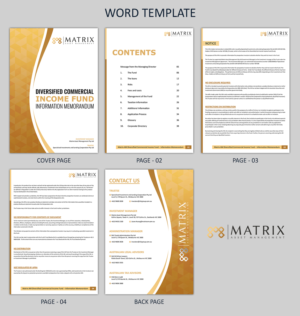 Investment Memorandum Document | Word Template Design by SAI DESIGNS