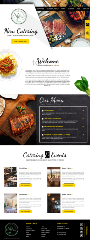 Web Design par Deli pour MILO Cafe & Organic Juicery  | Design : #20033999