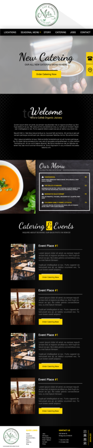 Web Design par Deli pour MILO Cafe & Organic Juicery  | Design : #20059254