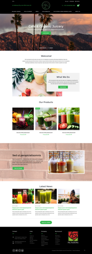 Web Design par pb pour MILO Cafe & Organic Juicery  | Design : #19997084