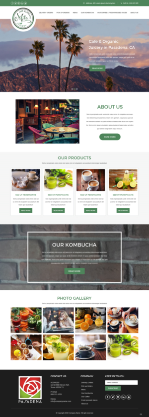Web Design par pb pour MILO Cafe & Organic Juicery  | Design : #19997086