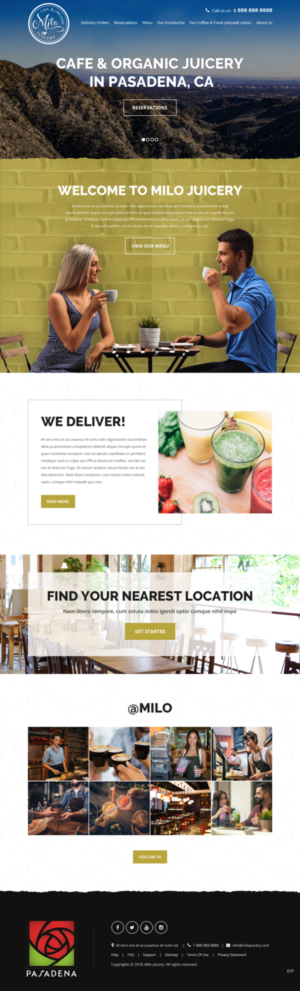 Web Design par pb pour MILO Cafe & Organic Juicery  | Design : #19997092