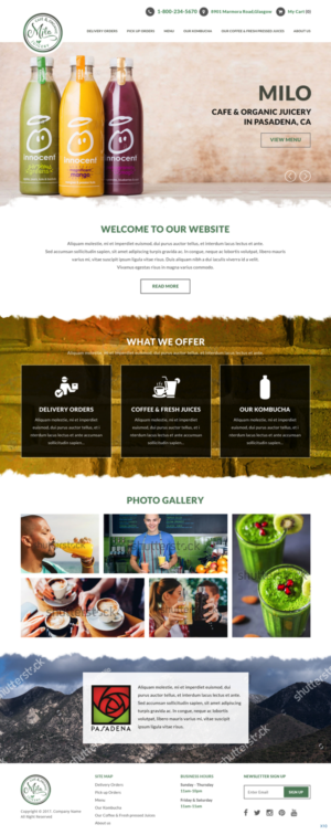 Web Design par pb pour MILO Cafe & Organic Juicery  | Design : #19997101