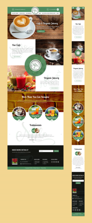 Web Design par pb pour MILO Cafe & Organic Juicery  | Design : #20056983