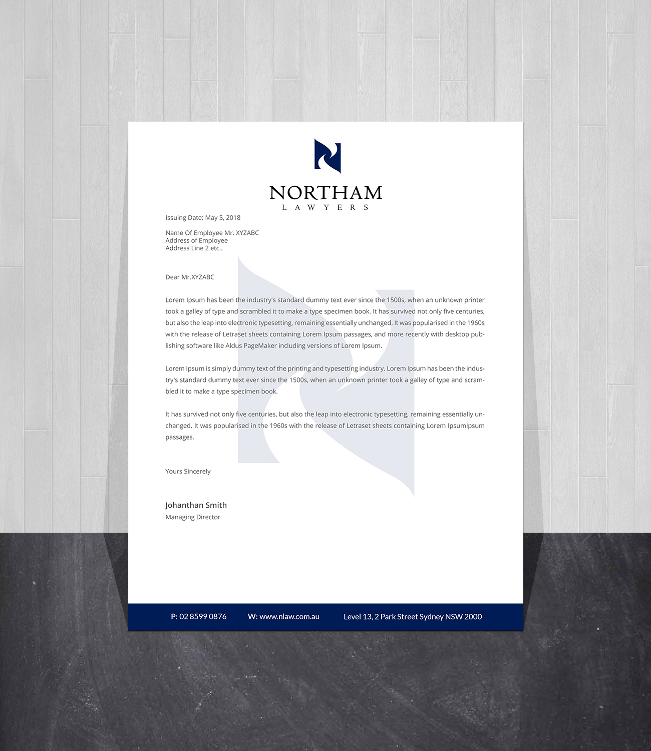 Diseño de Tarjeta de Presentación por Creations Box 2015 para Northam & Associates | Diseño #20013808